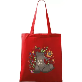 Stará bota 50 - Taška bavlněná - 42 x 38 cm ( Červená )