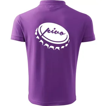 Pánská košile Pivo zátka - Polokošile pánská Pique Polo 203 - 5XL ( Fialová )