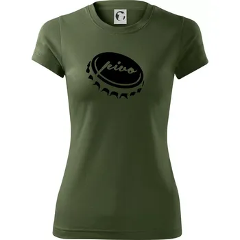 Dámské tričko Pivo zátka - Dámské Fantasy sportovní (dresovina) - XS ( Khaki )