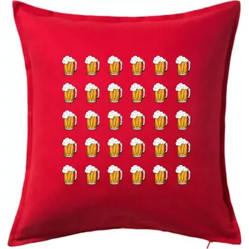 Polštář Narozeniny - 30x pivo - Polštář 50x50 - 50x50 - Pouze potah ( Červená )