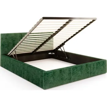 Postel Čalouněná postel FRESIA 120x200 s kovovým zdvižným roštem ZELENÁ SZTRUKS