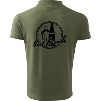 Pánská košile Best friends pivo - Polokošile pánská Pique Polo 203 - 3XL ( Khaki )