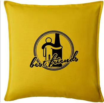 Polštář Myshirt.cz Best friends pivo - Polštář 50x50 Žlutá 50 x 50 cm
