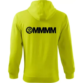 Pánská móda Yoga mmm - Mikina s kapucí na zip trendy zipper - S ( Limetková )