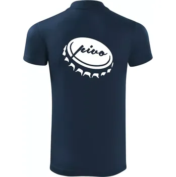 Pánská košile Pivo zátka - Polokošile Victory sportovní (dresovina) - 2XL ( Námořní modrá (velmi tmavá - téměř černá) )