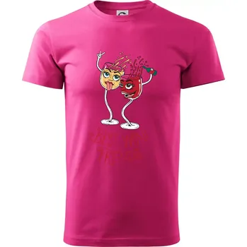 Pánská móda Best wine friends dancing (Pecka design) - Klasické pánské triko vyšší gramáže - XL ( Purpurová )
