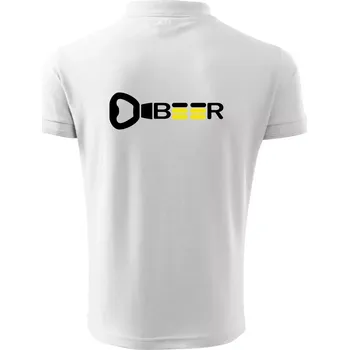 Pánská košile Otvírák Beer - Polokošile pánská Pique Polo 203 - 4XL ( Bílá )