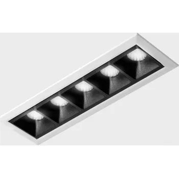 Bodové svítidlo KOHL-Lighting NSES zapuštěné svítidlo s rámečkem 147x45 mm bílá-černá 10 W 15D CRI 90 3000K Non-Dimm