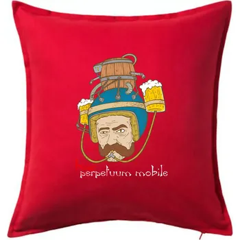 Polštář Beerpetuum mobile - Polštář 50x50 - 50x50 - Pouze potah ( Červená )