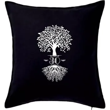 Polštář Narozeninový strom 30 - Polštář 50x50 - 50x50 - Pouze potah ( Černá )