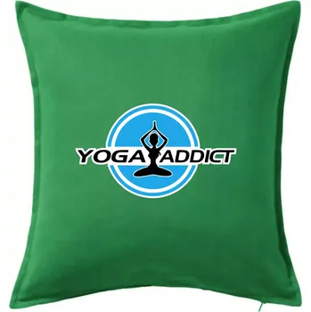 Polštář Yoga addict - Polštář 50x50 - 50x50 - Pouze potah ( Středně zelená )