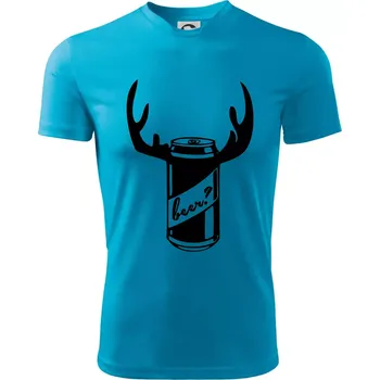 Chlapecké tričko Pivo plechovka - Dětské triko sportovní (dresovina) - 122 cm/6 let ( Světlý tyrkys )