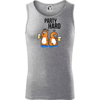 Party hard ptáci - Tílko pánské Core - S ( Tmavě šedý melír )