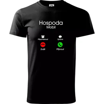 Pánské tričko Hospoda volá - Triko extra velké (5-8XL) - 6XL ( Černá )