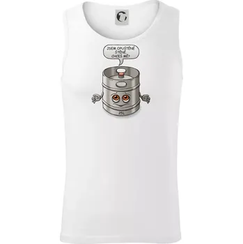 Pánská móda Opuštěné štěně - sud (Hana-creative) - Tílko pánské Core - S ( Bílá )