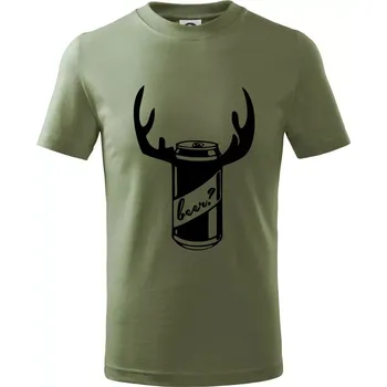 Chlapecké oblečení Pivo plechovka - Tričko dětské bavlněné - 104-110cm / 3-4 roky ( Khaki )