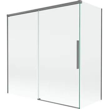 Vanová zástěna Mexen Rox sprchová zástěna 2křídlá posuvná 160 + 75 x 150 cm, transparentní, gun metal - 8C9-160-075-95-00 Vanové zástěny