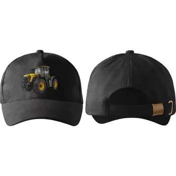 Kšiltovka kšiltovka s traktorem JCB Fastrac 4220 černá (kšiltovka , pokrývka hlavy , dopravní technika)