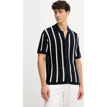 Pánské oblečení Bavlněná košile Tommy Hilfiger MW0MW41225 námořnická modř 59X, vel. M