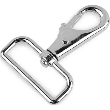 Galanterie Kovová karabina otočná, průvlek 40 mm