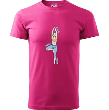 Pánská móda Calm yoga power (Radek Pilař ART) - Klasické pánské triko vyšší gramáže - L ( Purpurová )