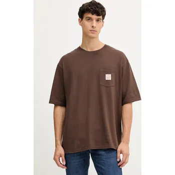 Pánské oblečení Bavlněné tričko Levi's A5850.0025 hnědá 88X, vel. M