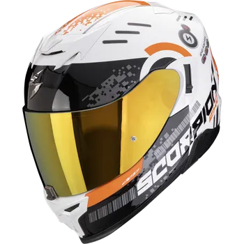 Helma na motorku Scorpion exo-520 evo air titan bílo/oranžová s