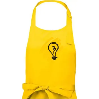 Kuchyňská zástěra Žárovka splash - Pánská zástěra na vaření - Univerzální velikost ( Žlutá )