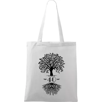 Narozeninový strom 40 - Taška bavlněná - 42 x 38 cm ( Bílá )