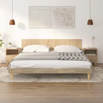 Noční stolek vidaXL Noční stolky 2 ks 40 x 35 x 47 cm [812007] Barva: dub sonoma