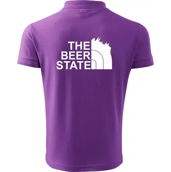 Pánská košile The Beer State - Praha - Polokošile pánská Pique Polo 203 - XL ( Fialová )