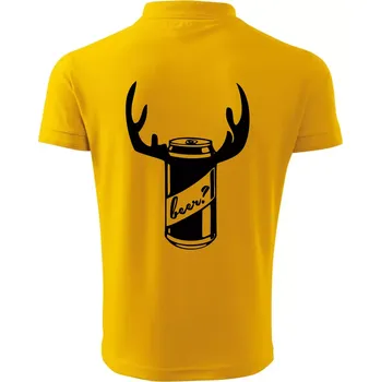 Pánská košile Pivo plechovka - Polokošile pánská Pique Polo 203 - L ( Žlutá )