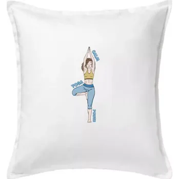Polštář Calm yoga power (Radek Pilař ART) - Polštář 50x50 - 50x50 - Včetně výplně ( Bílá )