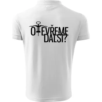 Pánská košile Otevřeme další? - Polokošile pánská Pique Polo 203 - 5XL ( Bílá )