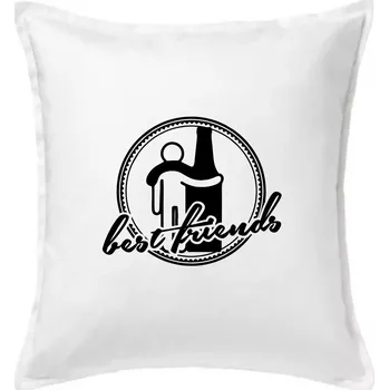 Polštář Best friends pivo - Polštář 50x50 - 50x50 - Pouze potah ( Bílá )