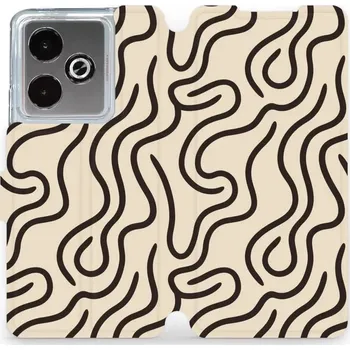 Pouzdro na mobilní telefon Flipové pouzdro Mobiwear - Realme GT 7T - VA60S Linky (Knížkové flip pouzdro, obal, kryt na mobil Realme GT 7T - VA60S Linky, materiál Umělá kůže + TPU - ochrana 360°, stojánek, silikonová vanička, magnetické zavírání)