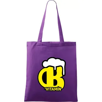 Pivo vitamín B - Taška bavlněná - 42 x 38 cm ( Fialová )