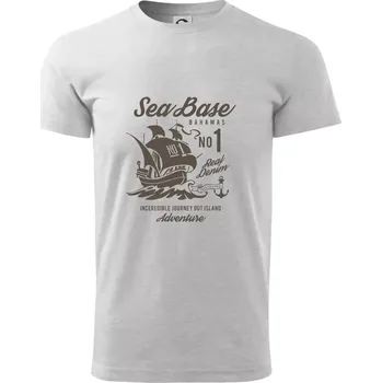 Pánské tričko Sea Base - Triko extra velké (5-8XL) - 7XL ( Světlešedý Melír )