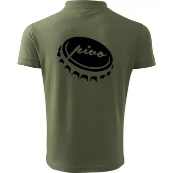 Pánská košile Pivo zátka - Polokošile pánská Pique Polo 203 - 2XL ( Khaki )