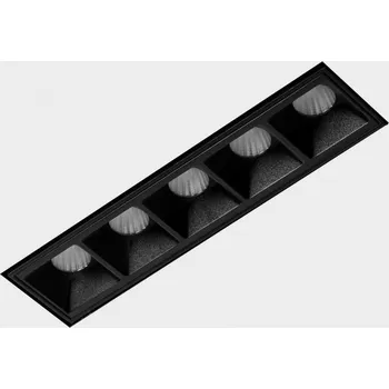 KOHL-Lighting NSES bezrámečkové zapuštěné svítidlo 137x35 mm černá 10 W 15D CRI 90 2700K 1.10V