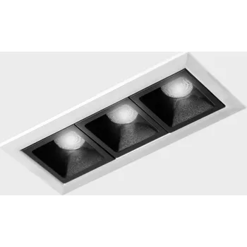 Bodové svítidlo KOHL-Lighting NSES zapuštěné svítidlo s rámečkem 105x45 mm bílá-černá 6 W 30D CRI 90 2700K DALI