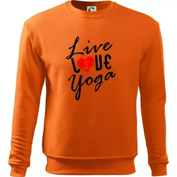 Pánská mikina Live Love Yoga - Mikina Essential pánská - S ( Oranžová )