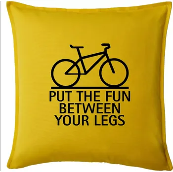 Polštář Put the fun between your legs - Polštář 50x50 - 50x50 - Pouze potah ( Žlutá )