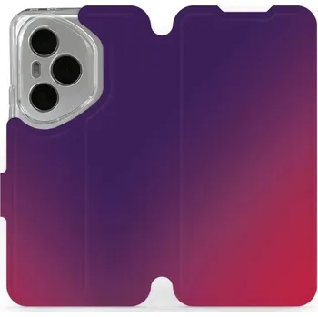 Pouzdro na mobilní telefon Flipové pouzdro Mobiwear - Honor 400 Pro - VP67S Fialový a růžový odstín (Knížkové flip pouzdro, obal, kryt na mobil Honor 400 Pro - VP67S Fialový a růžový odstín, materiál Umělá kůže + TPU - ochrana 360°, stojánek, silikonová vanička, magnetické zavírání