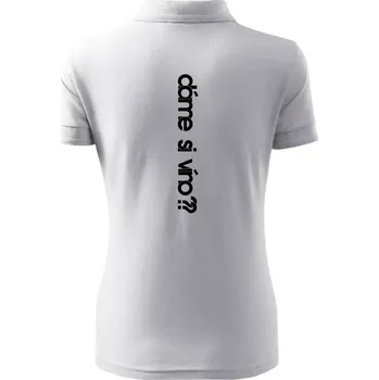 Dáme si víno? - Polokošile dámská Pique Polo - XS ( Bílá )