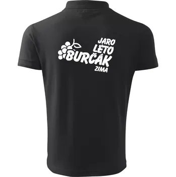 Pánská košile Jaro, léto, burčák, zima - Polokošile pánská Pique Polo 203 - 4XL ( Dřevěné uhlí )