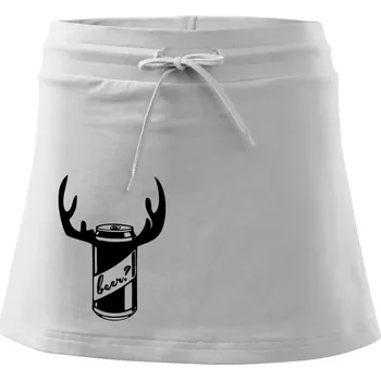 Dámská sukně Pivo plechovka - Sportovní sukně - two in one - M ( Bílá )
