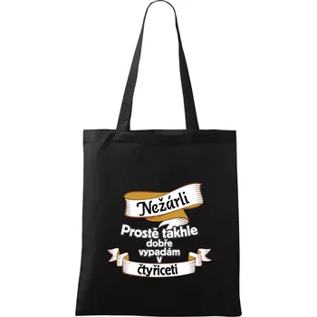 Nežárli pro pány 40 - Taška bavlněná - 42 x 38 cm ( Černá )