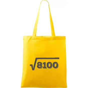 Narozeniny odmocnina 90 - Taška bavlněná - 42 x 38 cm ( Žlutá )