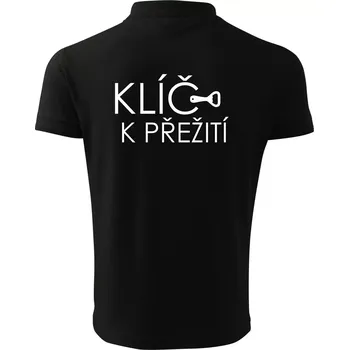 Pánská košile Klíč k přežití otvírák - Polokošile pánská Pique Polo 203 - M ( Černá )